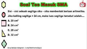 Ada beberapa sekolah yang menerapkan ujian online yaitu sekolah yang memiliki rombel lebih dari sepuluh kelas untuk kelas x sma/smk. Soal Tes Masuk Sma Ipa 2021 2022 2 Youtube