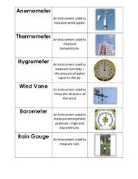 Weather Instrument Matching Cards Weather Science Teaching Weather Weather Instruments