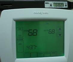 Press and hold the blank lower center button, until the display changes. My Honeywell Vision Pro 8000 Th8110 Is Inaccurate And Its Acting Up Contractor Talk Professional Construction And Remodeling Forum
