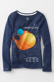 Girls Space Graphic Tee From Lands End Trending Space