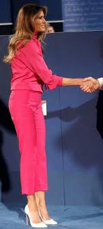 Flotus Melania Trump At The Second Presidential Debate On October 9 2016 First Lady Melania Trump Fashion Ladylike