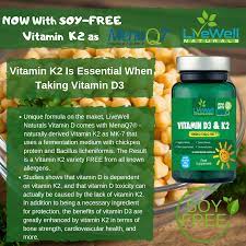 Numerous studies have shown that low vitamin k causes reductions in bone mineral density (bmd) and increases fracture risk. Vitamin D3 4 000iu Vitamin K2 Mk 7 100Âµg