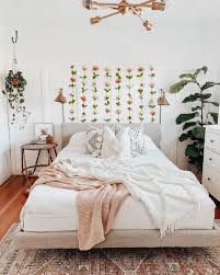 Boho Hanging Flower Wall In 2021 Room Ideas Bedroom Room Inspiration Bedroom Home Decor Bedroom