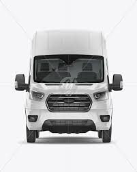 Download Hq Panel Van Mockup Front View In Vehicle Mockups On Yellow Images Object Mockups PSD Mockup Templates