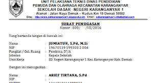 Contoh Surat Tugas Sd Contoh Surat