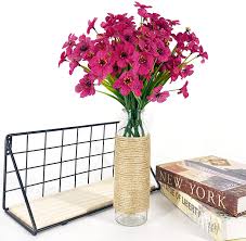 Need help choosing the best outdoor tree? Buy Turnmeon Artificial Fall Flowers Outdoor Uv Resistant Plastic Plant Silk Flower Faux Fake Flower Greenery Shrub Plant Indoor Outdoor Hanging Planter Home Garden Porch Window Box Decor Fushia 8 Online In