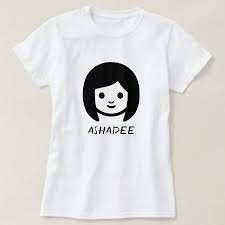 Word In Karankawa Ashadee And A Woman Face T Shirt Zazzle Com T Shirts For Women Simple Shirts T Shirt