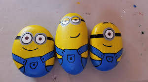 The Minions Painted Rock Animals Rock Decor Stone Art