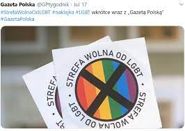 Gazeta polska said it would include the stickers, which feature an image of a black cross over a pride flag alongside the slogan. Ajc Central Europe On Twitter Gazeta Polska S Idea To Distribute Lgbt Free Zone Stickers Is Appalling And So Is The Fact That Some Call It Valuable Gptygodnik Pawellisicki When A Group Is
