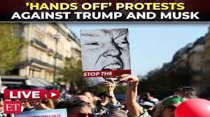Hands off protest: LIVE | 'Hands off' protests against Trump and Musk  across US - The Economic Times Video | ET Now