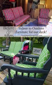 Indoor To Outdoor Furniture I Painted Until My Arm Fell Off Grandmas House Diy Rustic Outdoor Furniture Outdoor Furniture Makeover Diy Outdoor Furniture