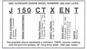 Omc Model Number Breakdown