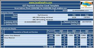 Download Gst Payment Voucher Excel Template For Payments Under Reverse Charge Exceldatapro Excel Templates Templates Excel