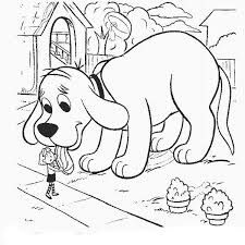 Clifford the big red dog coloring pages. Emily Licked By Clifford The Big Red Dog Coloring Page Coloring Sun