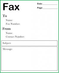 Fax Cover Sheet Template