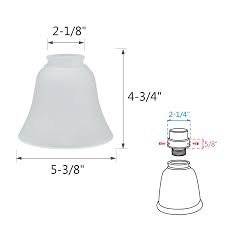 23026-4 Transitional Style Replacement Bell Shaped Frosted Glass Sha