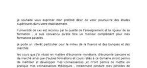 Nom de l'entreprise a l'attention le bts banque en alternance est ouvert à tous les baccalauréats. Motivation Pour Integrer Un Master En Banque