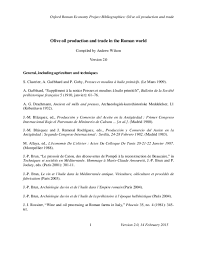 Pdf Oxrep Olive Oil Production And Trade Bibliography Andrew Wilson Academia Edu