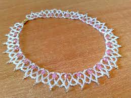 So, try to use size 10/0 until you get a 'feeling' in your hand/fingers about beading. Free Pattern For Beautiful Beaded Necklace Stefani Beads Magic Beaded Jewelry Patterns Beaded Jewelry Tutorials Bead Jewellery