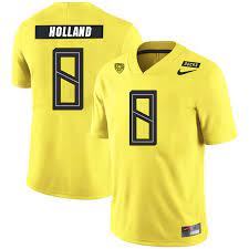2019 Men 8 Jevon Holland Oregon Ducks College Football Jerseys Sale Yellow Oregon Ducks Football Jerseys Oregon Ducks Football