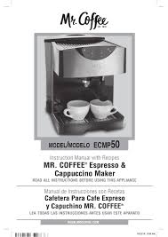 3.6 out of 5 stars with 524 ratings. Mr Coffee Ecmp50 Instruction Manual With Recipes Pdf Download Manualslib