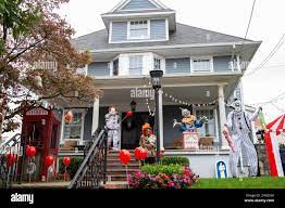 Brooklyn, New York, USA - October 10, 2021: Halloween decorations in Dyker  Heights area of Brooklyn Stock Photo - Alamy