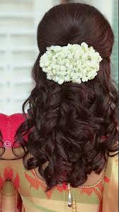 Curly side flowy hairstyle · 9. Short Hair Indian Wedding Hairstyles For Girls Addicfashion