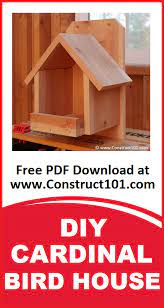 Blue bird house plans or you can assemble large shrub eastern western bluebird nestbox pdf they have bird house plans free bluebird house plans bird house kits. Cardinal Nesting Shelter Birdhouse Plans Construct101 Cardinal Bird House Bird Houses Ideas Diy Homemade Bird Houses