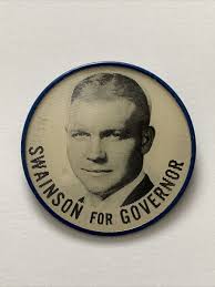 1960s Michigan Governor John Swainson & Congressman Staebler 2.5" Flasher  Button