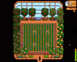 Whenever possible, create 3x3 grids to increase the chance of harvesting a giant crop. Finally Finished My Greenhouse Stardewvalley