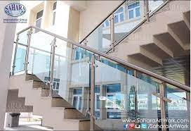 Tinted Glass Handrail With Royal Stainless Steel Railing And Glass Accessories Our Handrail Projects For Stainless Steel Railing Glass Handrail Steel Railing