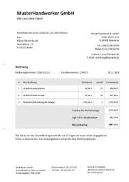 Dabei ist eine steuerersparnis von bis zu 1.200 euro pro jahr möglich. Vorlage Einer Professionellen Rechnung Fur Handwerker