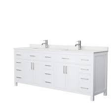 It is a functional vanity set featuring a combination of wood melamine and texture finish, and a clean integrated ceramic sink. Beckett 84 Double Bathroom Vanity White Beautiful Bathroom Furniture For Every Home Wyndham Collection