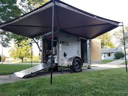 In this package you will get an awning built by the company that invented the case style awning. Rhino Rack Batwing Awning Roof Rack Mount Bolt On Passenger S Side 118 Sq Ft Rhino Rack Car Trailer Awning Enclosed Trailer Camper Diy Awning
