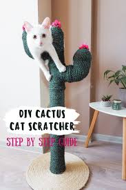 We all know that cats love to have fun playing around with their toys, but they also love scratching. Diy Cactus Cat Scratching Post Diy Thought