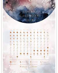 Design Work Im A Bit In Love With This Little Piece A Downloadable 2018 Moon Calendar For The Beautiful Lu Lunar Calendar Moon Calendar Bullet Journal 2019