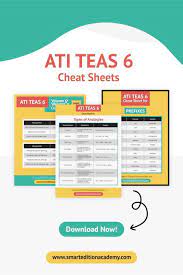 Ati Teas Cheat Sheets Free Download Smart Edition Academy In 2021 Ati Teas Cheating Cheat Sheets