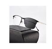 DDXW Lentes de lectura fotocromáticos para hombre, lentes de sol de  transición multienfoque, de metal, medio marco, lentes de sol de lectura  negros ...