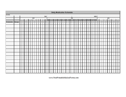 Printable Daily Medication Schedule Detailed