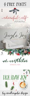 4 Free Fonts Cheerful Elf Jingle Joy Oh Mistletoe Holiday Joy Free Pretty Things For You Free Font Beautiful Fonts Fonts