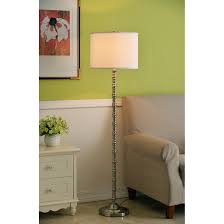 Shop Stella 60 5 Brushed Steel Floor Lamp Overstock 19620729