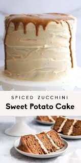 Spiced Zucchini Sweet Potato Cake With Cream Cheese Frosting Sweet Potato Cake Spiced Zucchini Savoury Cake