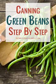 Pour over beans, to within 1/2 inch of the top. How To Can Green Beans Homestead Acres
