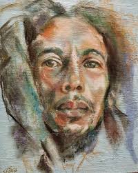 Bob Marley canvas, acrylic, 3D paints