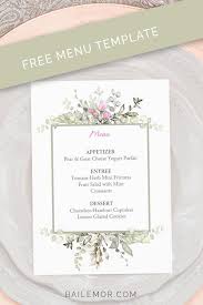 How To Edit Printable Invitation Templates Bailemor Printable Wedding Menu Cards Diy Wedding Menu Wedding Menu Cards