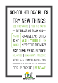Free School Holiday Rules Printable School Holiday Quotes School Holidays Holiday Quotes Summer