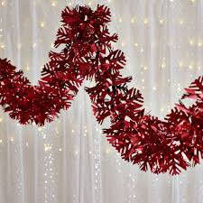 87 festive christmas tree ideas to try this year. Wilko Luxury Foil Christmas Garland In Red 2 7m Wilko