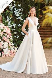 $329 vintage high neck short sleeve mermaid wedding dress. Style 44155 Clean Ball Gown With Deep V Neck And V Back Sincerity Bridal Ball Gowns Wedding Wedding Dresses Sincerity Bridal