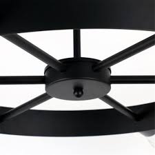 Black metal flush mount ceiling light. Antique Black Metal Wheel Semi Flush Mount Ceiling Light With 6 Lights Unitarylighting