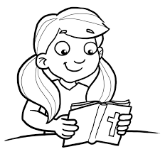 Girl Reading Bible Bible Coloring Pages Bible Coloring Girl Reading